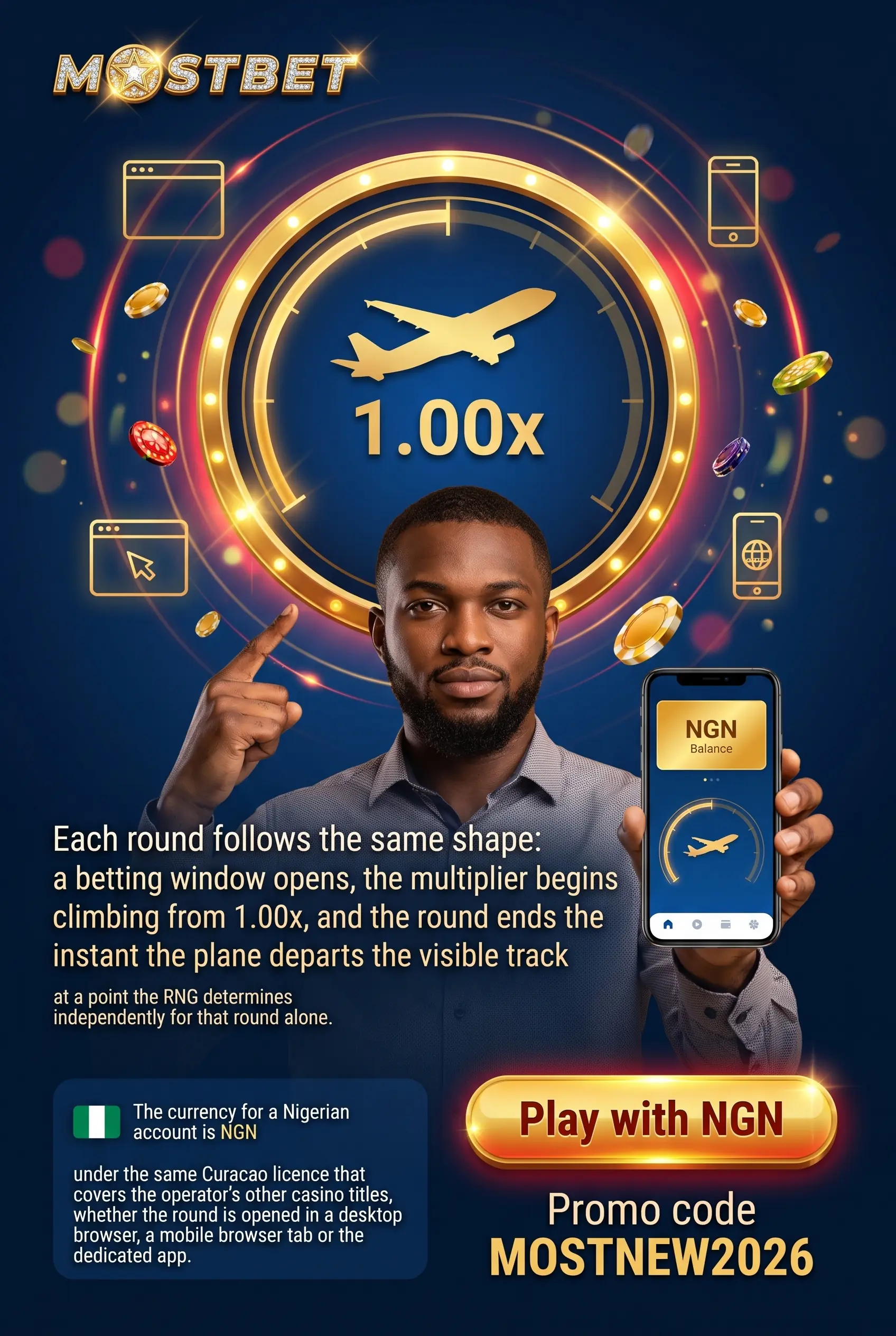 Mostbet Aviator round structure
