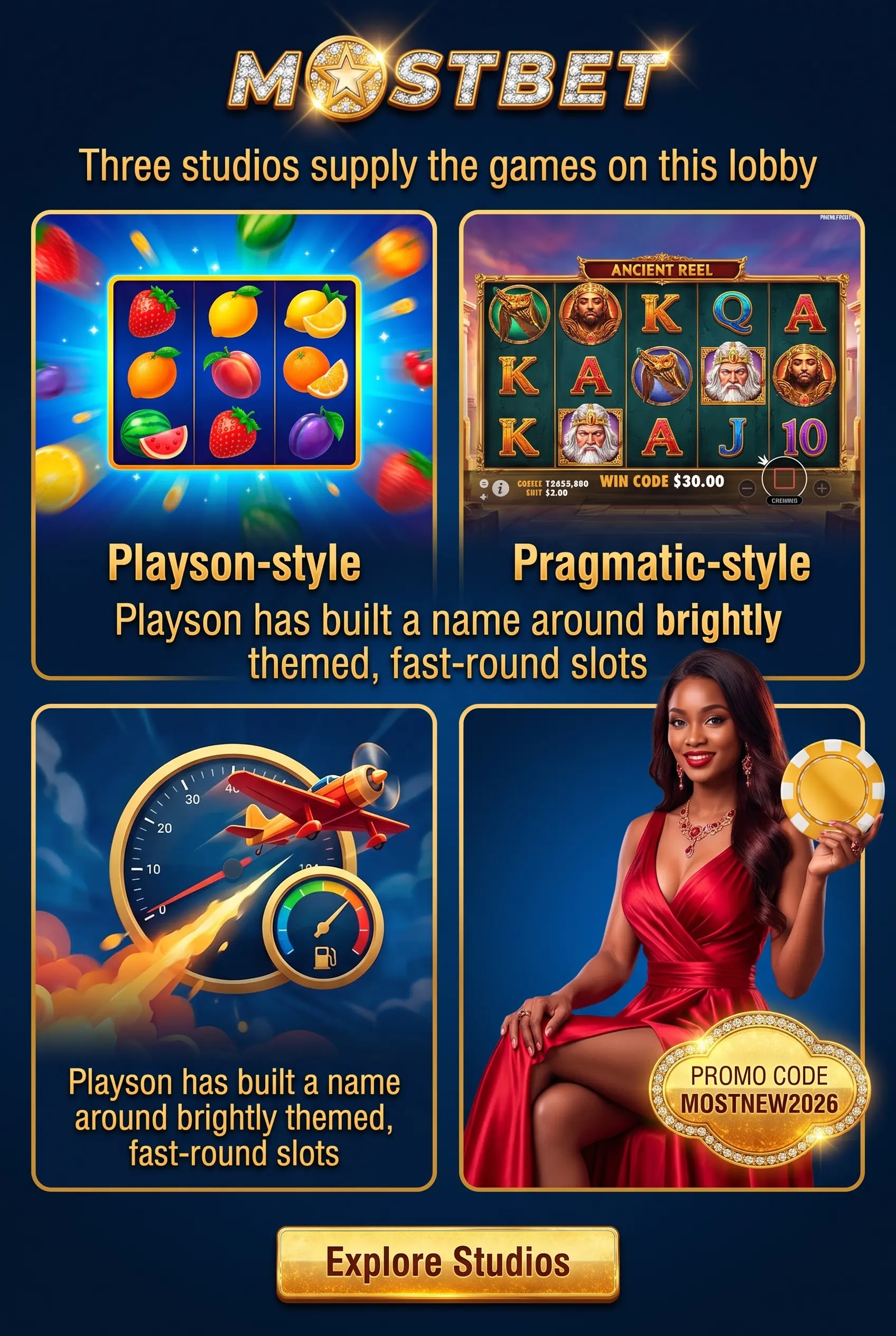 Casino game studios behind Mostbet titles