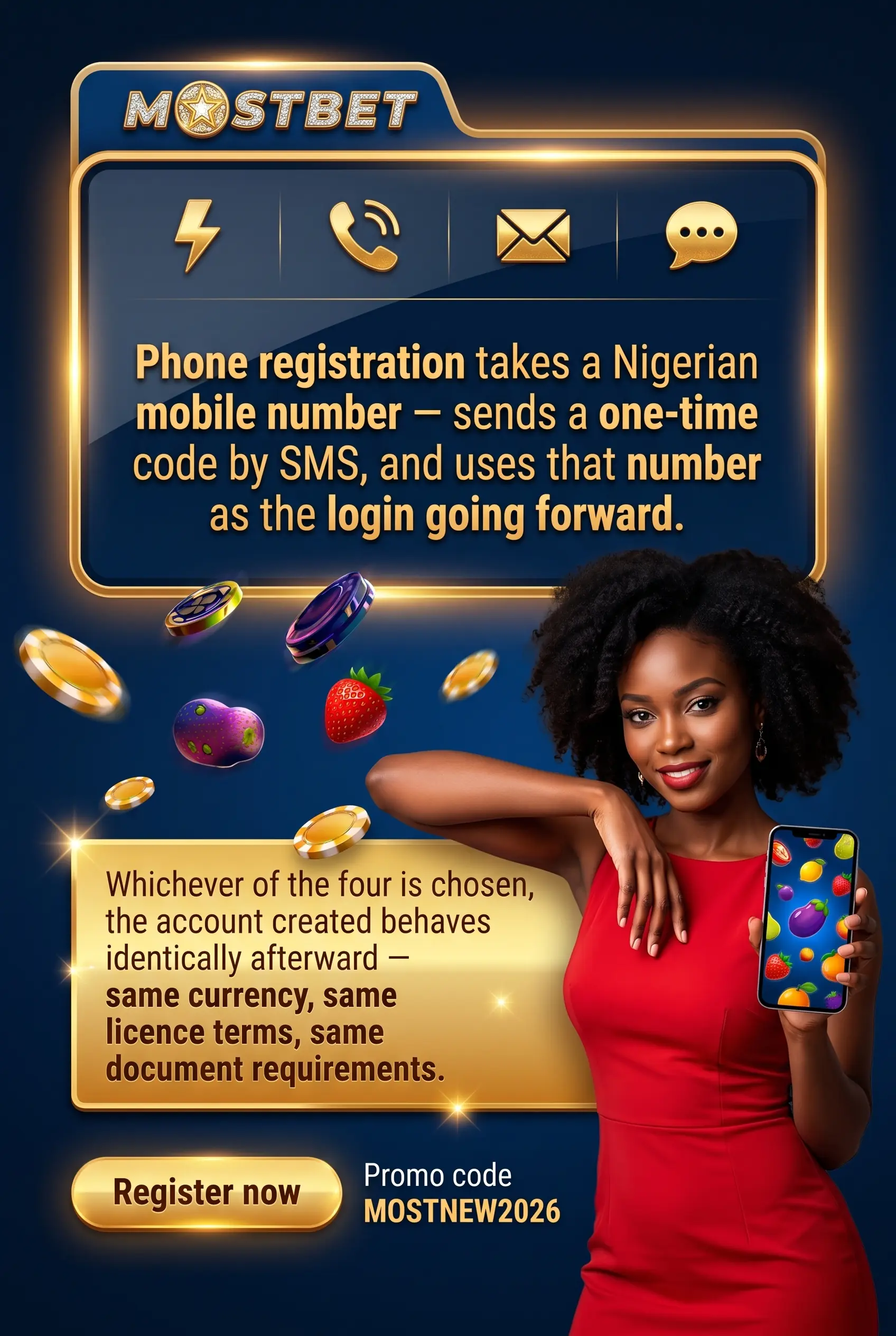 Mostbet registration methods with phone email and social networks